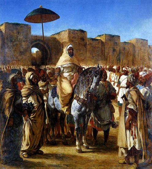 Eugene Delacroix The Sultan of Morocco and his Entourage